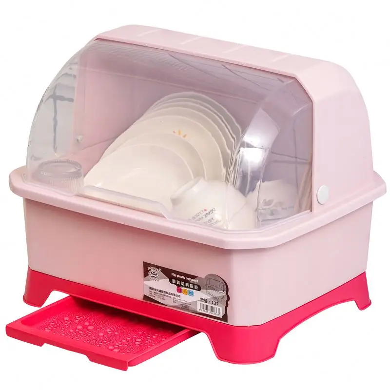 Hot Sell Plate dish bowl Chopsticks spoon storage drain rack with drain plastic dish and lid