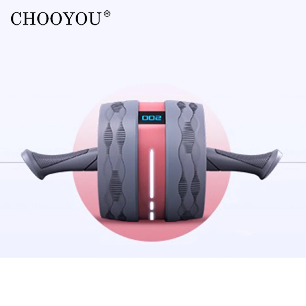CHOOYOU indoor fitness roll back braking smart count abdominal training roller wheel machine AB wheel