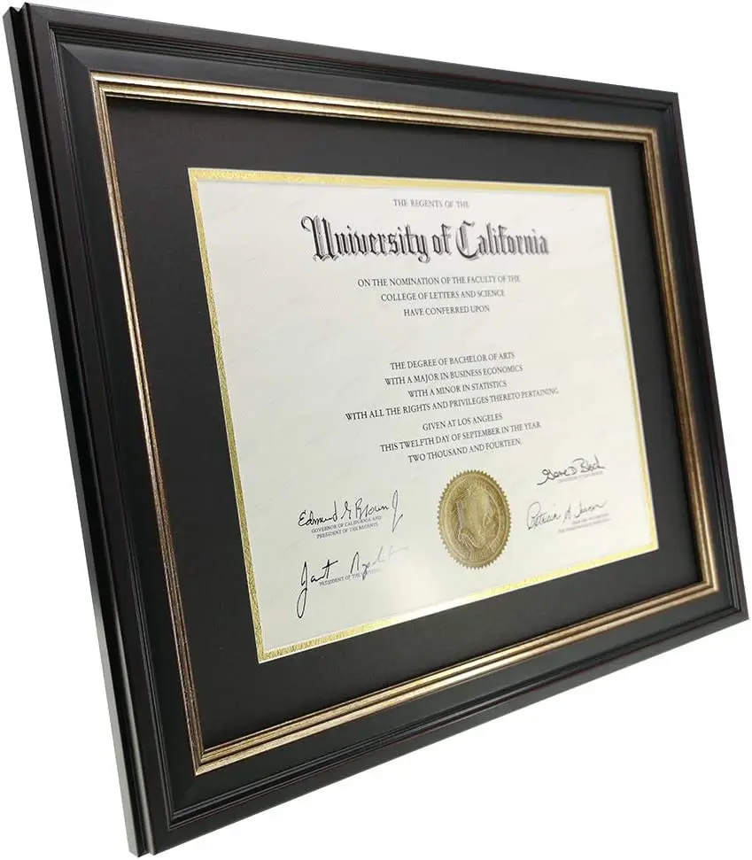 Luxurious Diploma Frames Classic Design for College Graduation Diploma Business Document and Certificate Frames