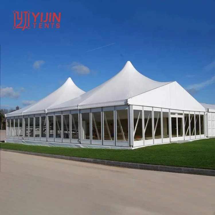 20ft x 30ft pvc fabric structure multi high peak frame marquee party tent