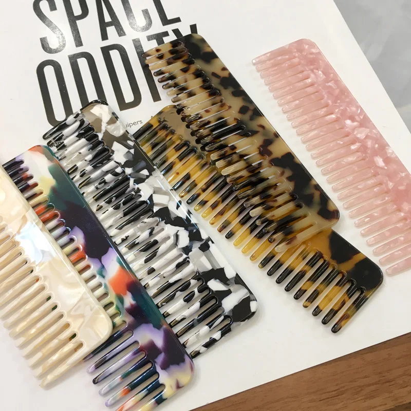 large size cellulose acetate comb luxury hair comb acetate acrylic comb hair accessories
