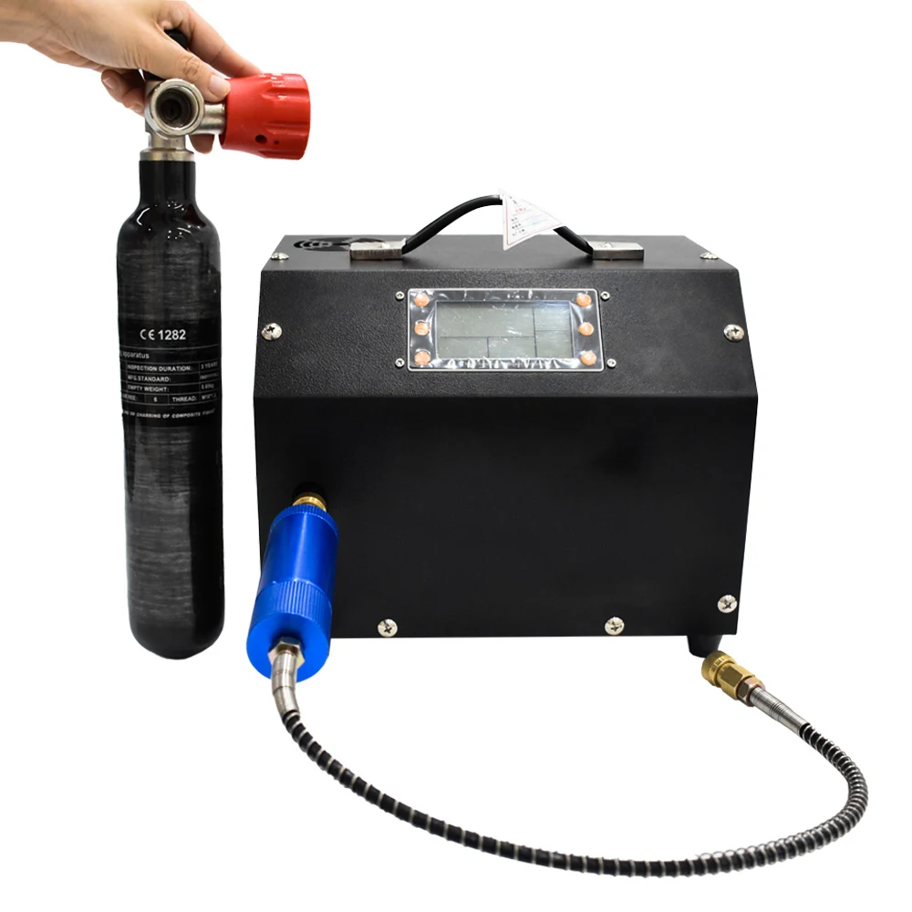 300bar LCD 12V battery mini portable air compressor