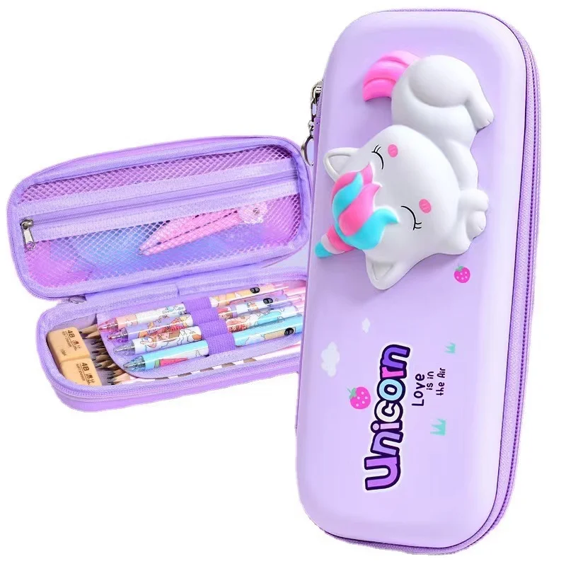 High Quality Factory Wholesale Children 3D  Large Capacity Cute EVA Pencil Case