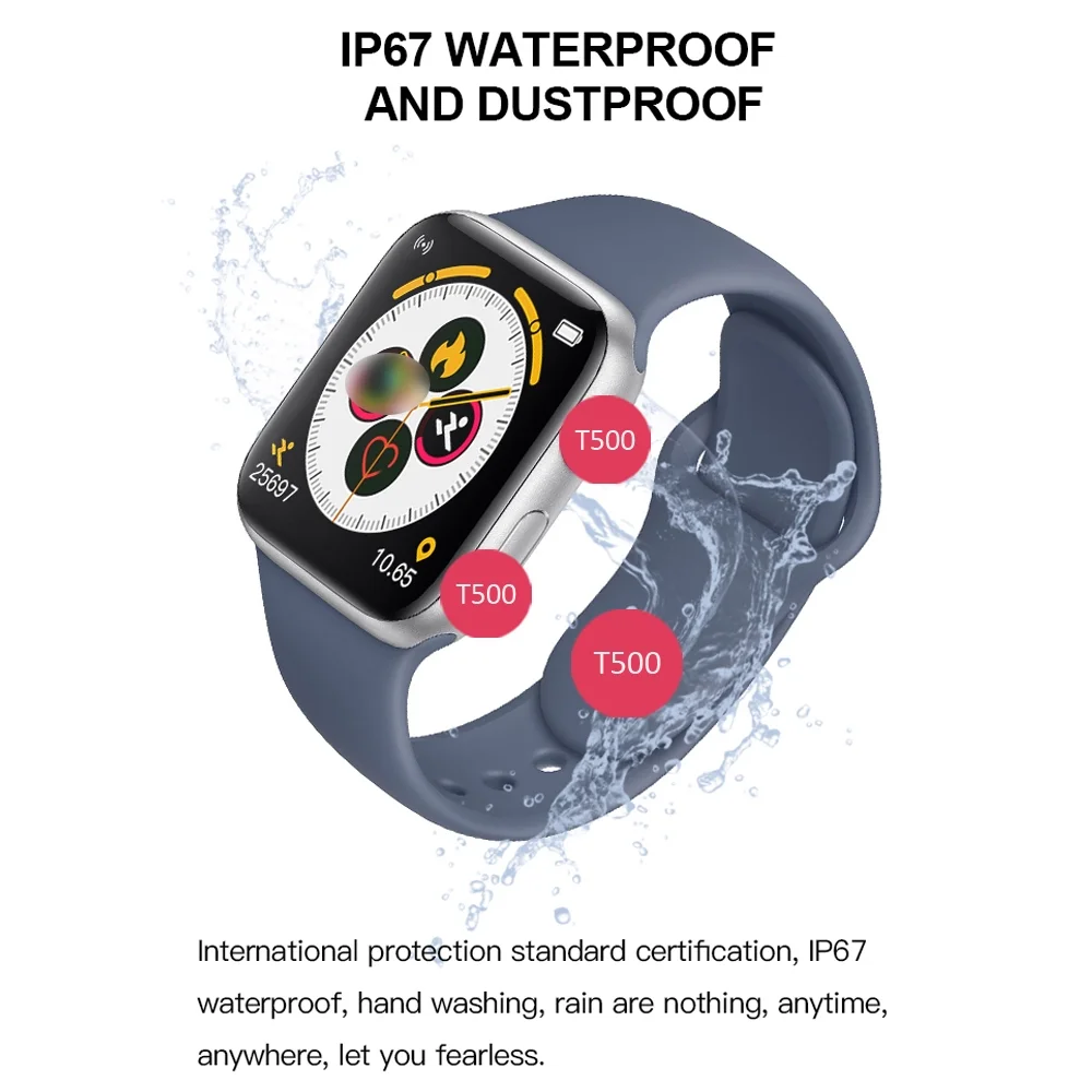 T500 T500 Plus T500 Plus+ W26 D20 M5 116plus Manufacturer Factory Smart Watche Rate Blood Pressure Waterproof Smart Bracelet