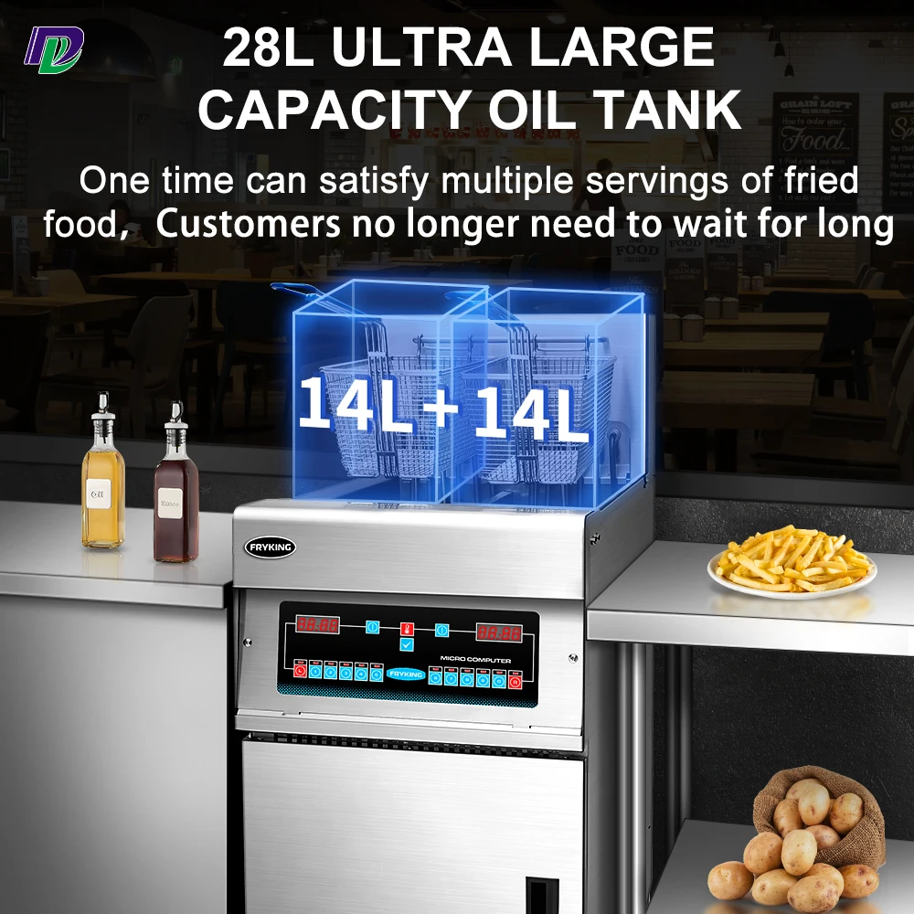 DaLin Electric Commercial Machine  Deep Fryer Machine Potato Chips Chicken Fryer chicken Fry Equipment For Restaurant