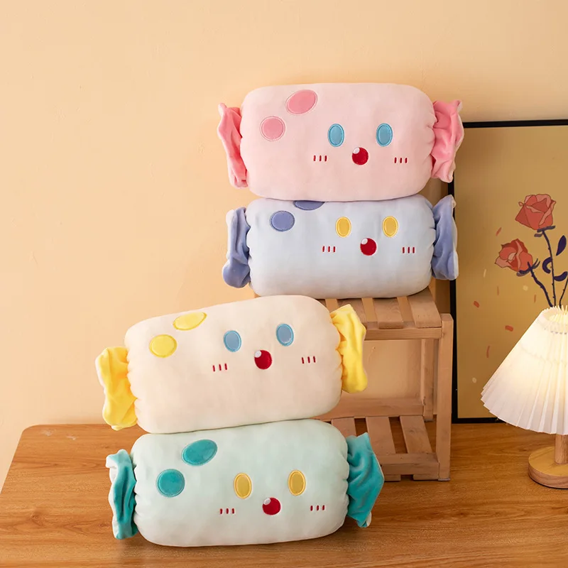 Creative Candy Plush Doll Soft Stuffed Colorful Sweet Girls Bedroom Sofa Pillow Cushion Plush Toys With Candy