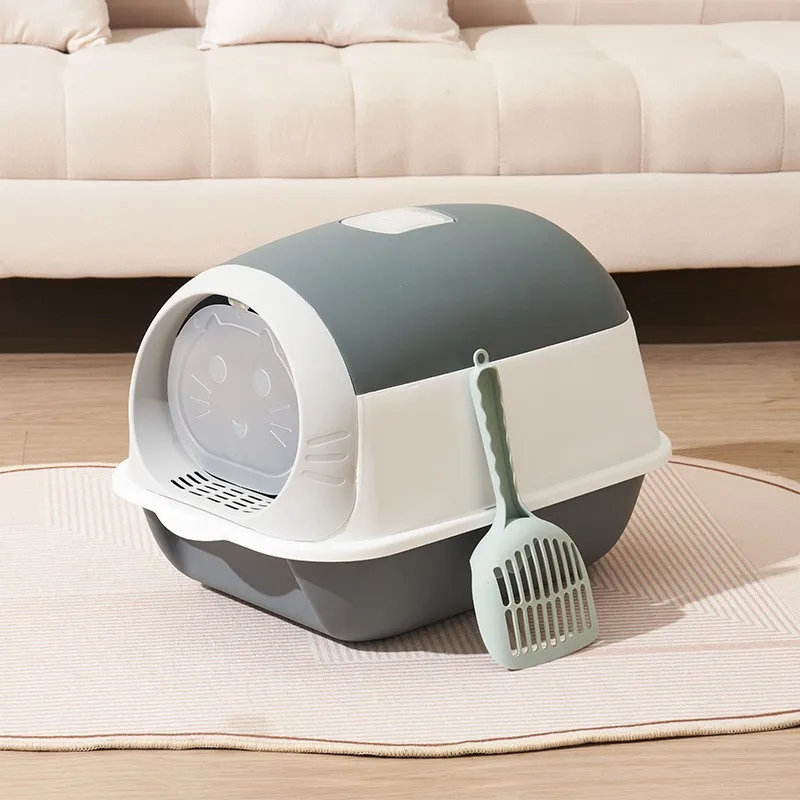 Drop Shipping Cat Litter Box Large Semi-enclosed Cat Litter Box Anti-splash Split Open Cat Toilet Pet Cleaning Supplies