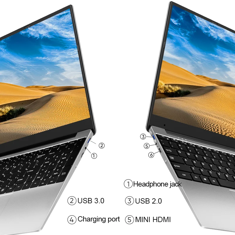Оптовая продажа игровой ноутбук с разблокировкой по отпечатку пальца на Win10 1920 1080 256 ГБ SSD AMD R5