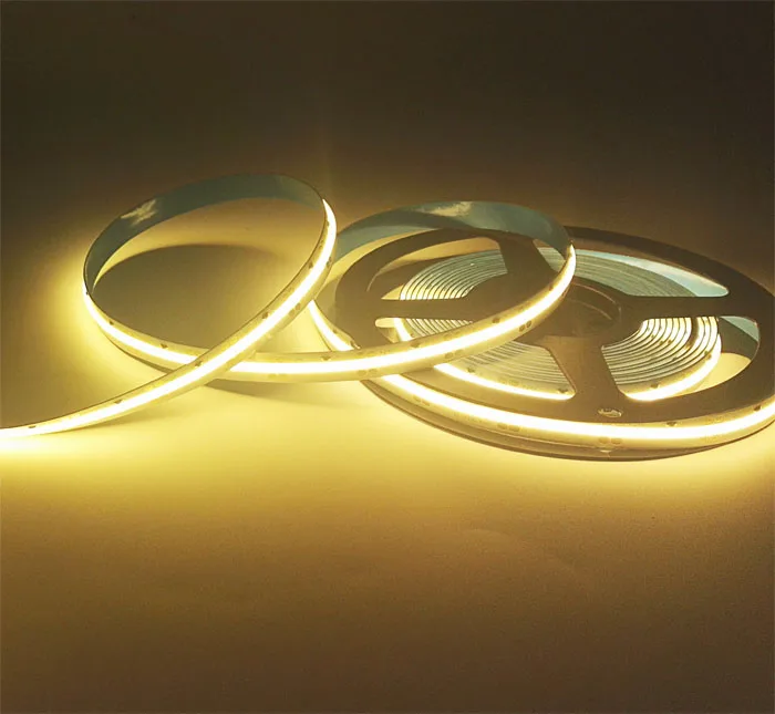 No dot high end led chip flexible ribbon  tape rope 24V cob led strip light