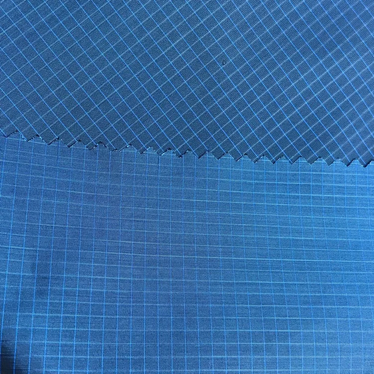 Free Sample Customized Plaid Dyed Rib Stop Fabric for Garment