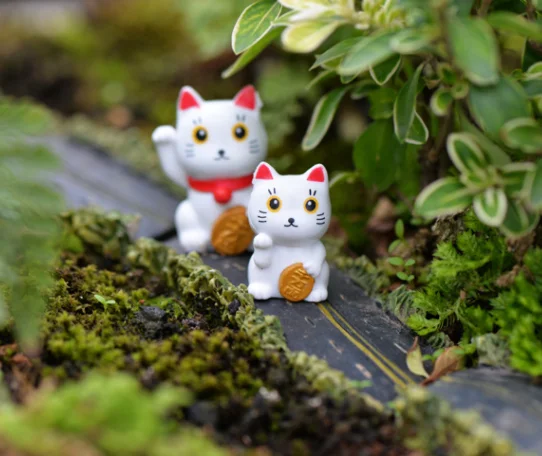 Resin Kawaii Ornament fairy Garden Miniatures Kids Toy Home Terrarium Craft[} Wholesale Miniature Hello