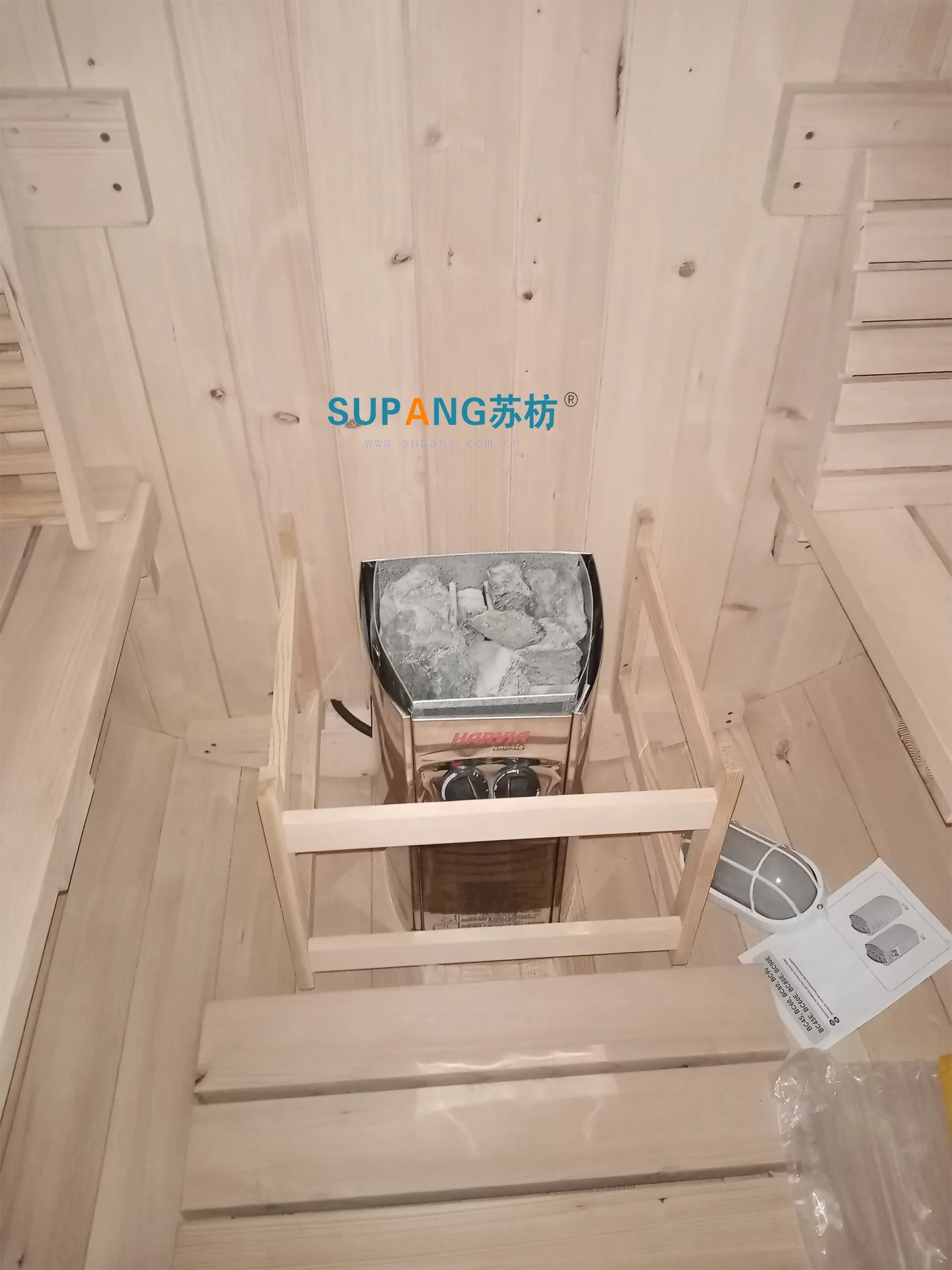 Indoor infrared sauna room  3-4 person Low EMF Volcanic stone sauna stove mobile at home far infrared sauna