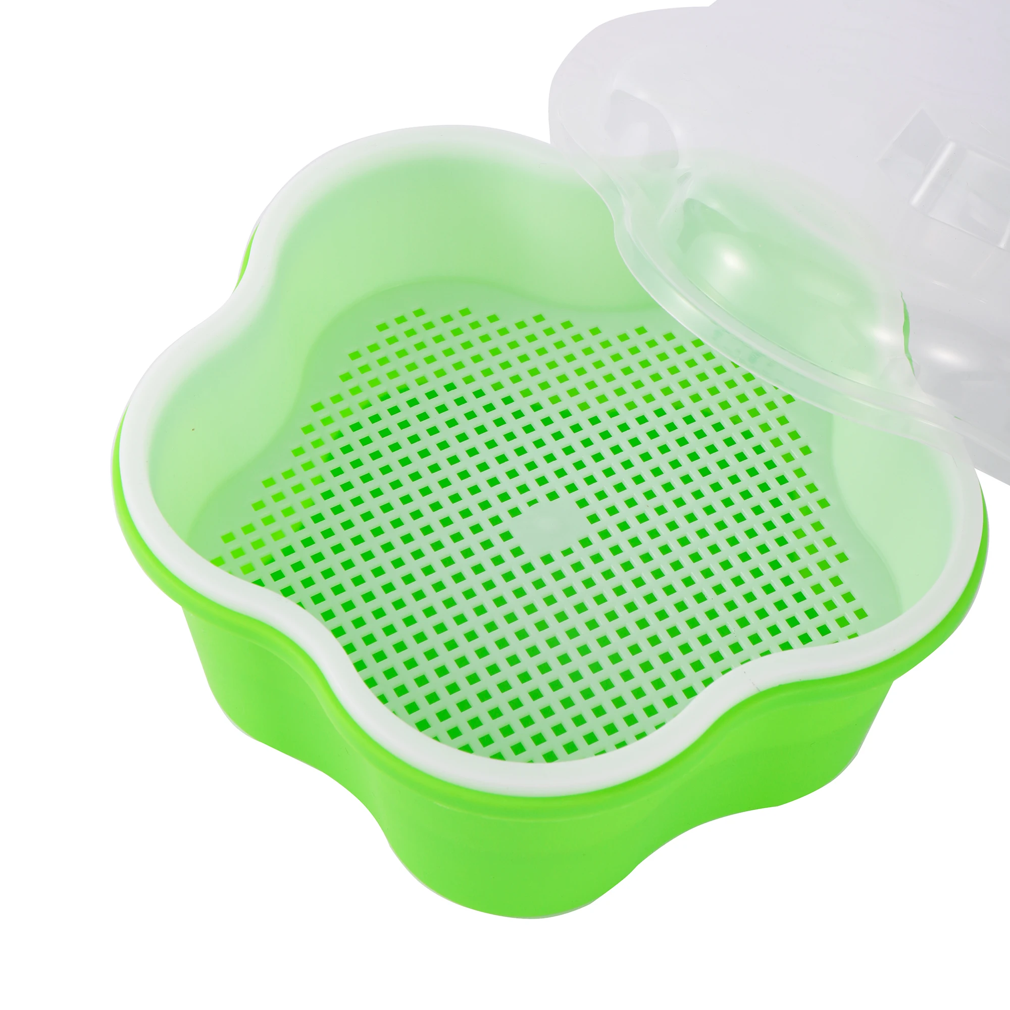 Greenhouse Potted Nursery Seed Starting GerminationTray Hydroponic Bean Pentagonal Sprout Sprouting Kit
