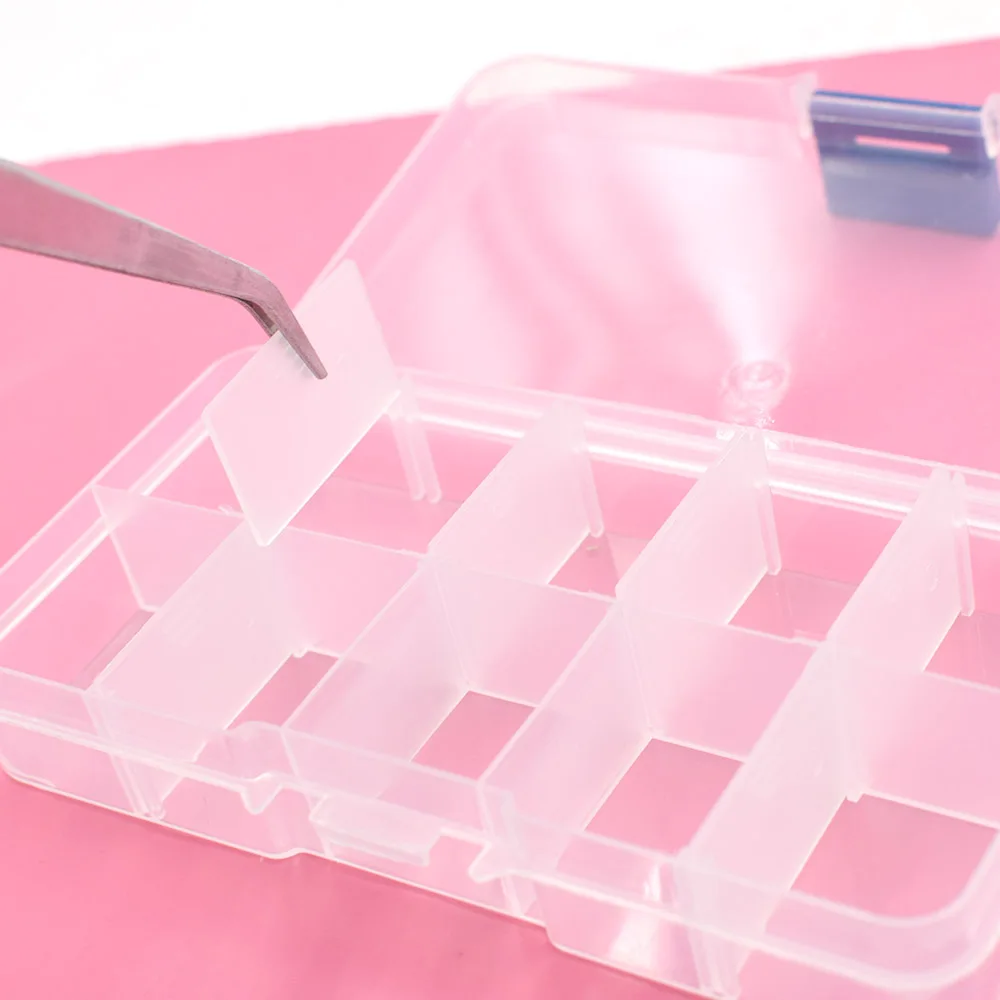 Buttons Eyelets Storage Adjustable Plastic 10/15 Compartment Storage Box Jewelry Earring Bin Case Container Boxes