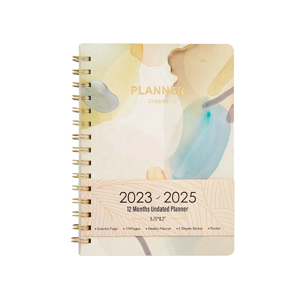 New Design Free Sample 2023 2024 Stock Available Printing Supplies Spiral Daily Journal  Weekly Planner