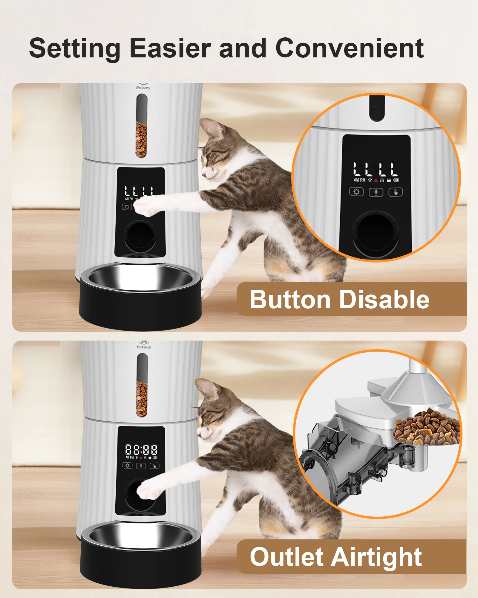 Automatic Food Dispenser Cat We Dog Feeders Dogs Pets And Cats Auto Wifi Microchip 4l Timing 2023 Automatique Pet Feeder Smart