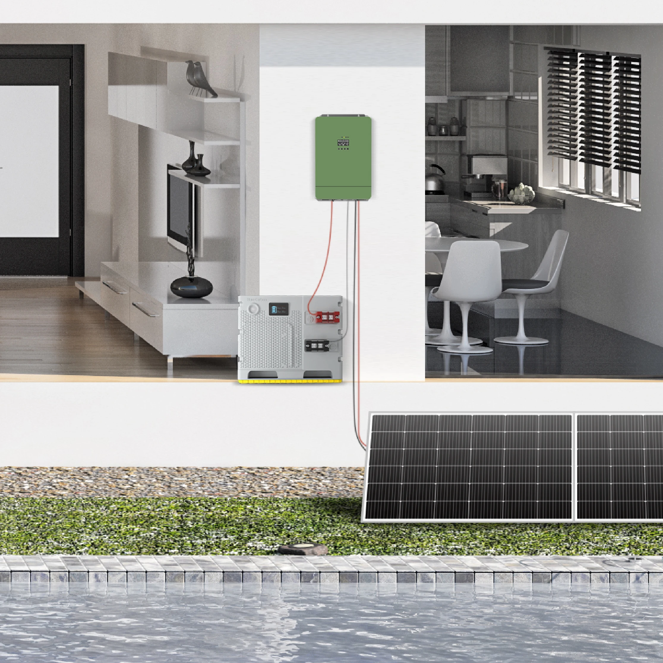 Синяя углеродистая батарея Lifepo4 домашняя Smart BMS 24 В 25 6 200Ah 250Ah 300Ah литиево-ионные батареи для хранения солнечной энергии