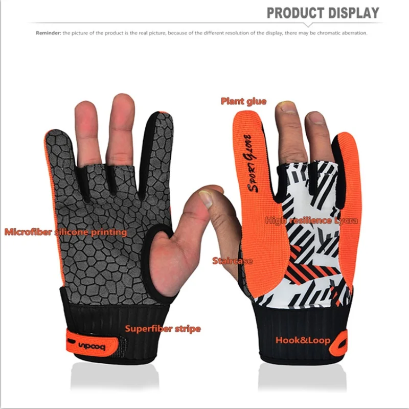 HBG 0913 men Bowling Gloves Anti Slip Breathable Bowling ball Gloves professional