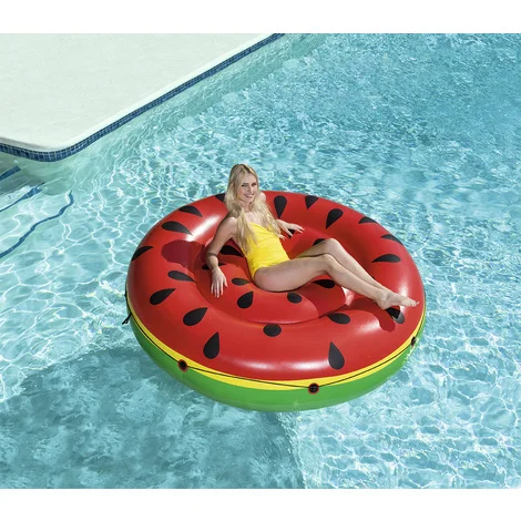 Wholesale Hot Red Swimming Inflatable Half Watermelon Water Floating Bed Pool Float Toy