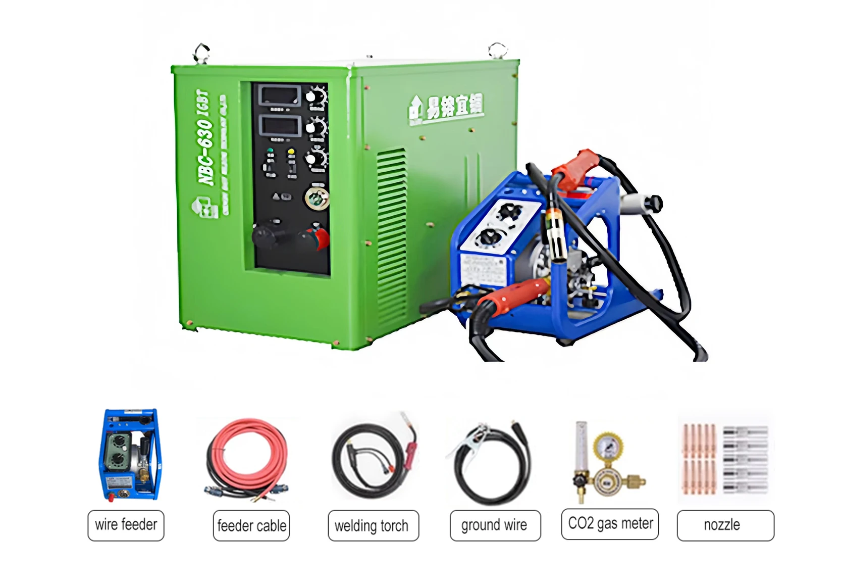 Portable 380V Three-phase IGBT CO2 Gas Protection Welding Machine CO2 Protection Welder NBC-630 With CE Certificate