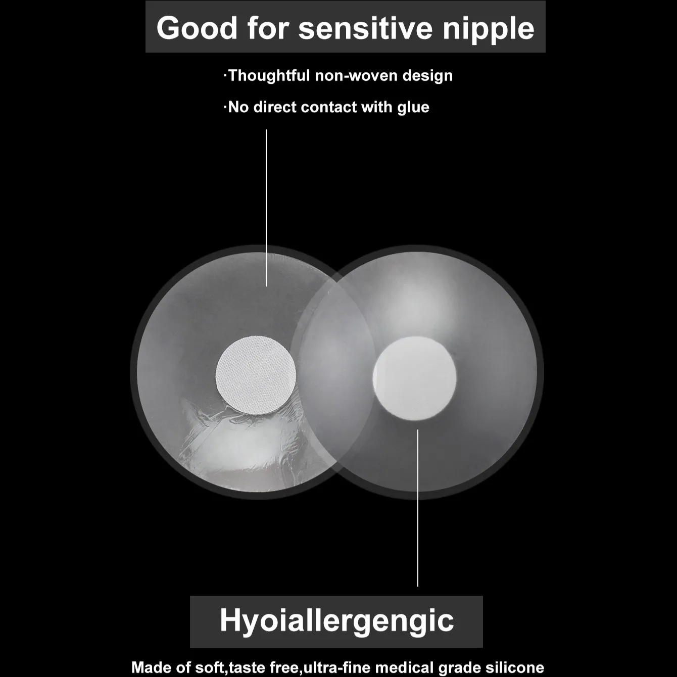 New Styles Sticky Adhesive Silicone Reusable Pasty Transparent Silicone Nipple Covers for Women