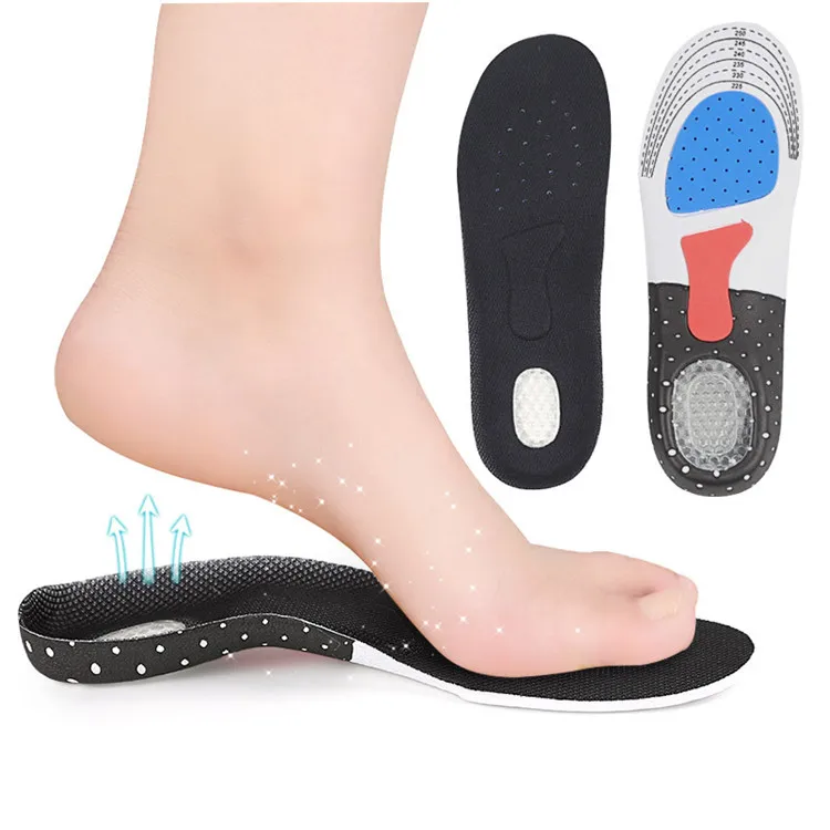 Silicone orthotic Insoles EVA Shock-Absorbing Arch Support and Cushioning Flat Foot Orthopedic Insoles for Plantar Fasciitis