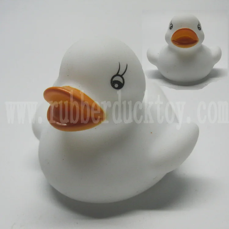 cheap 8cm promotional white rubber duck with custom logo imprint, baby white bath duck ,promo floating white plastic duck