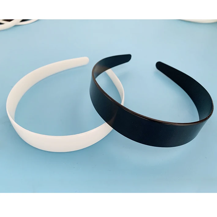 Wholesale Cheap Plain Headband 1Cm 1.2Cm 1.5Cm 2Cm 2.5Cm Without Teeth Super Stretch Wide Black White Plastic Headband