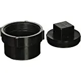 Female Cleanout Adapter with Plug,Series ABS DWV Fitting Inch 3 Cleanout Adapter With Threaded Plug