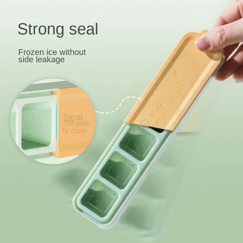 Premium Quality Baby Food Vegetable Fruit Purees Breast Milk Portable Square 6 Grids Ice Tray With Plastic Lid