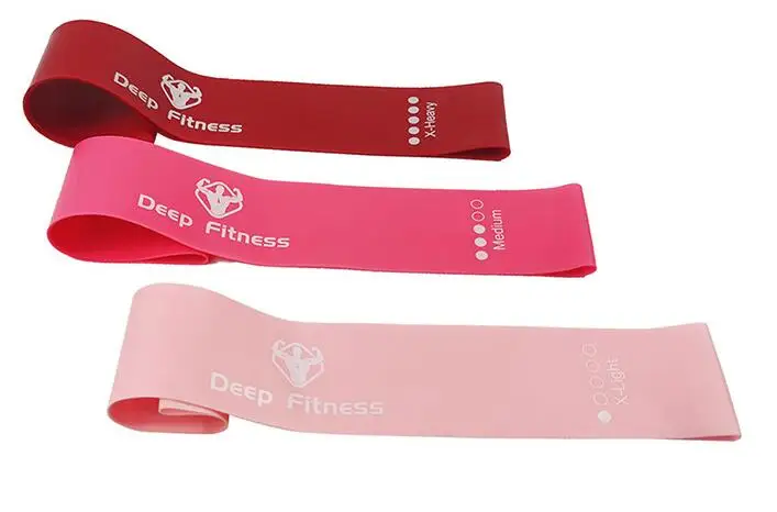 5 Pack High Quality Latex Fitness Workout Pink Purple Resistant Band Loop Set Exercise