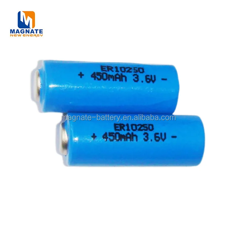 Li-SOCl2 Battery ER10250 3.6V 450mAh Lithium Primary Battery For Temperature controller smoke alarm