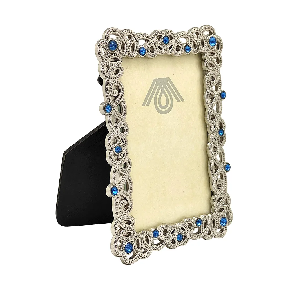 Лидер продаж, металлическая мини-фоторамка с бусинами для свадебных фотографий