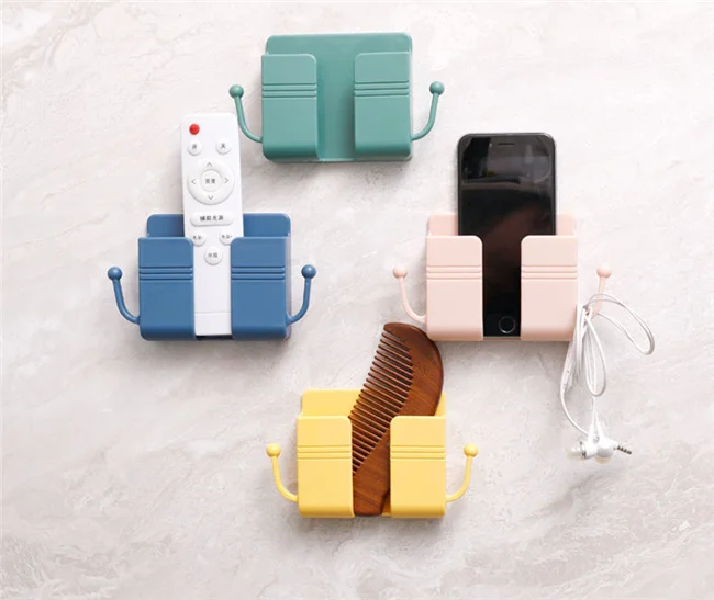 Control Mounted Mobile Phone Plug Wall Holder Charging Multifunction Adhesive Holder
