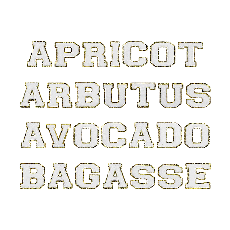 26pcs Colorful Self Chenille Letters A-Z Iron-on Sew On Letters Words Custom Applique Decoration Patch For Bags Cloth Hat