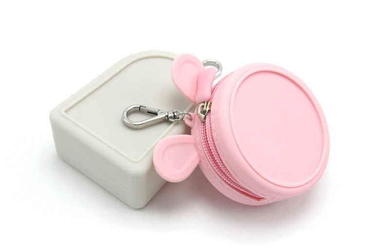 Custom Cartoon Shape Rubber Silicone Coin Purse Wallet Women Change Purse With Zipper Cute Silicone Small Coin Pouch