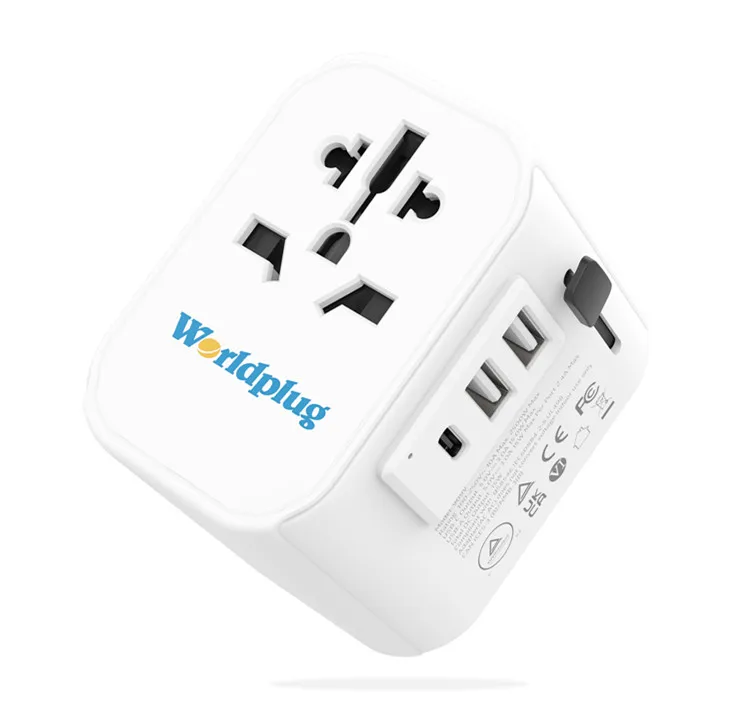 Worldplug Fast Charger earth grounding multi-nation Type-c Dual USB travel power adapter Standard 10A Bs1362 Double Fuse