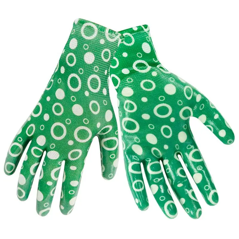 Customized color 13 needle Tool and mechanical Polyster gloves for