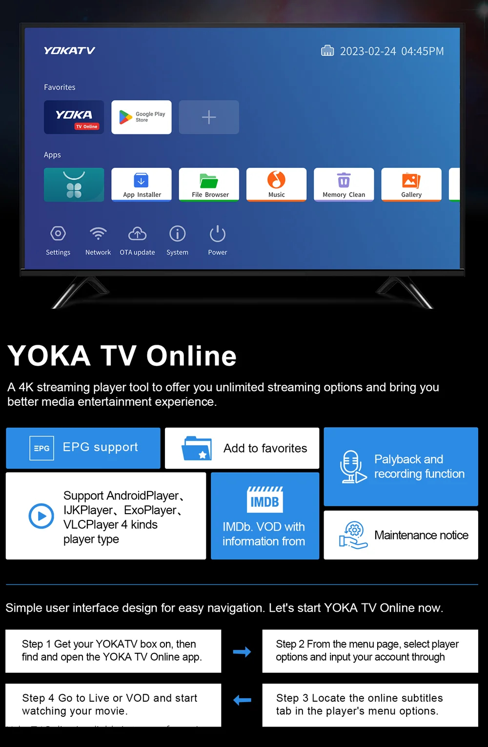 Android 11 4k Iptv Tv Box With Iptv Subscription M3U Free 30000+ Europe Latin America Africa Televisionsxxx Support OTA online