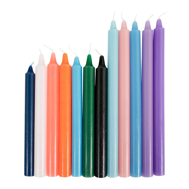 100% paraffin wax long burning time Household colour candles Europe Ramadan Packing Wax candles