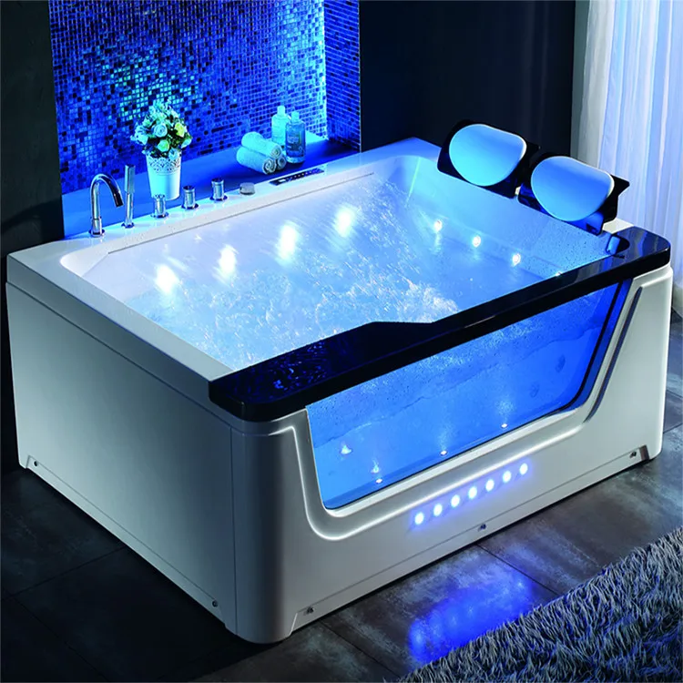 Современная акриловая комнатная Ванна Jakuzzi гидромассажная из стекловолокна двойная Jaccuzi спа-Ванна
