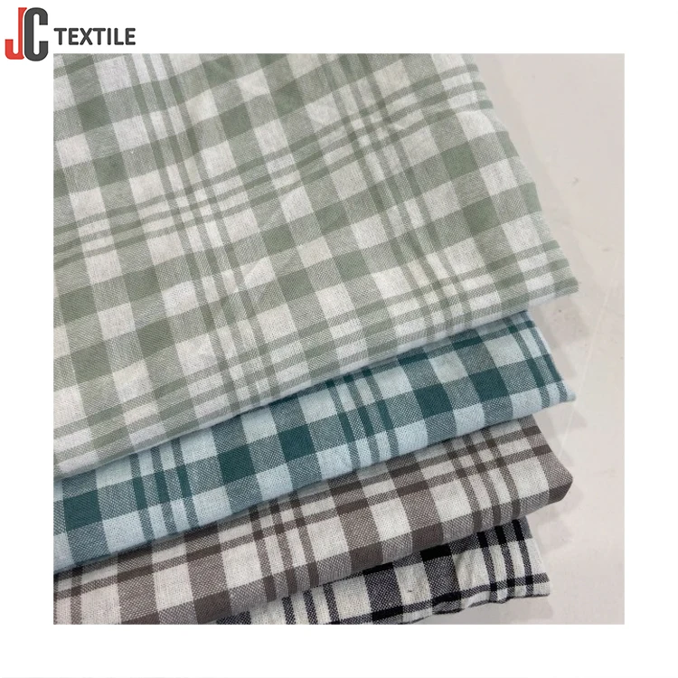 China Manufacturer Wholesale Light Weight Rocamadour Canvas Plaid Polyester/Cotton Yarn Dye Check Fabric