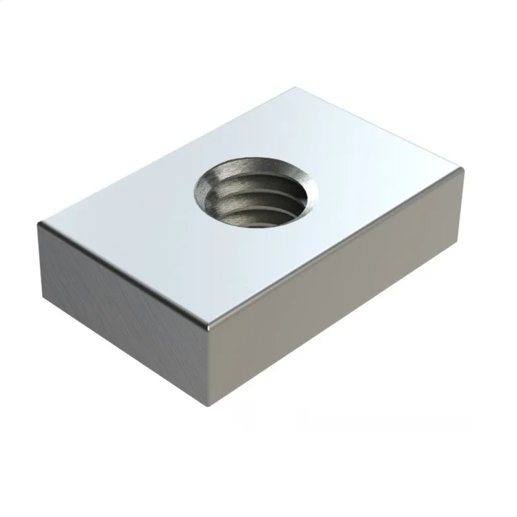 
CNC Machine Milling 45# Steel Low Carbon Steel Stainless Steel316 Aluminum5052 Zinc Plate Framing Fasteners Square Threaded Nut 