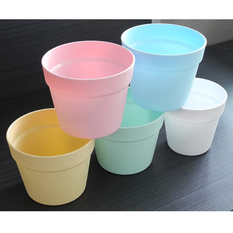 Manufacturer Factory Wholesale Round Plastic Flower Pots Indoor Plant Pots for Succulents Herbs African Violets Foliage Plants