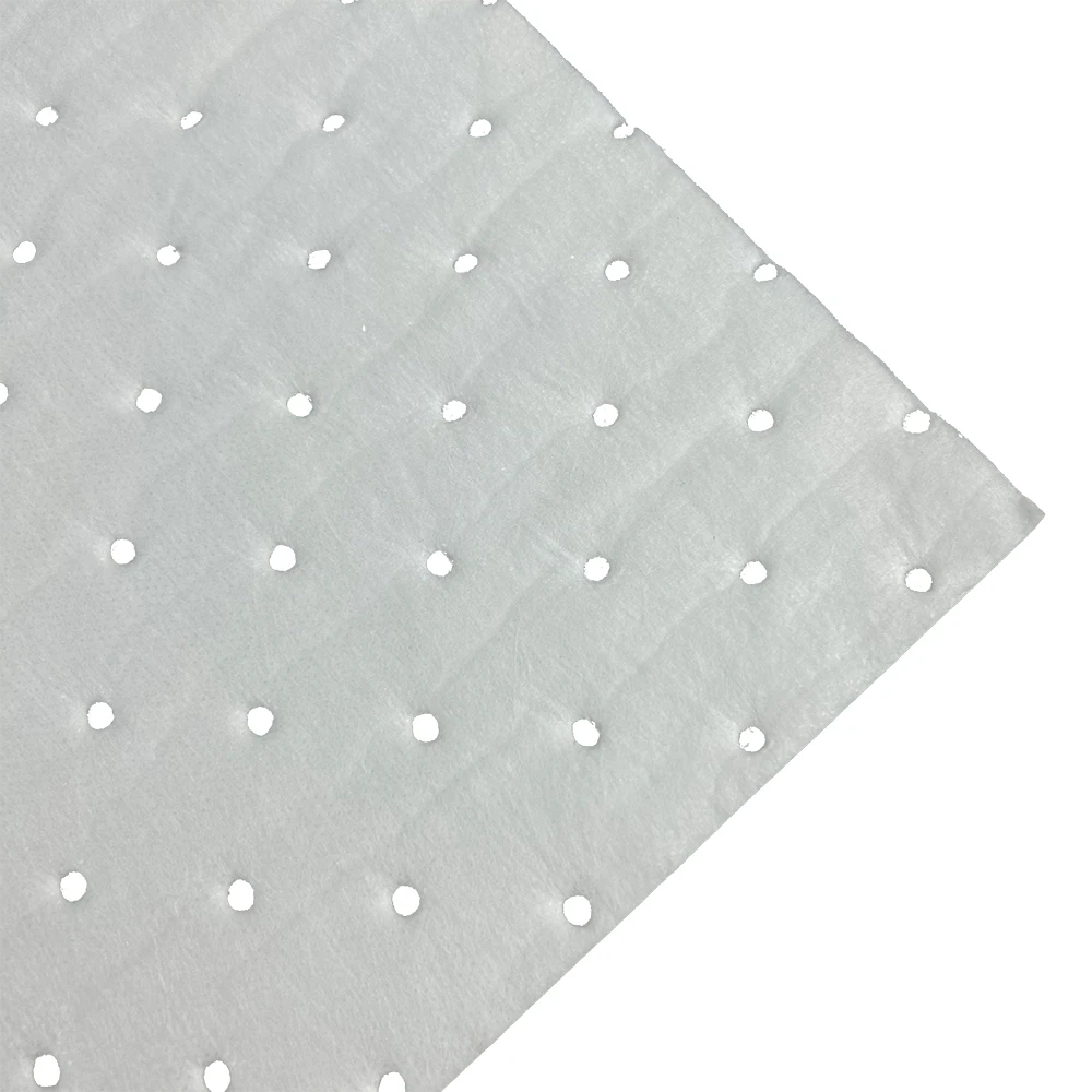 GI Universal Hazmat Disposable 200gsm 100% Polypropylene Chemical White Oil Absorbent Pad For Spill Control