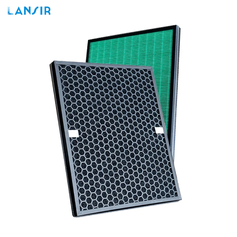 Lansir AP-1516 Green Type HEPA Filter and Activated Carbon Set for Coway AP-1516D Air Purifier