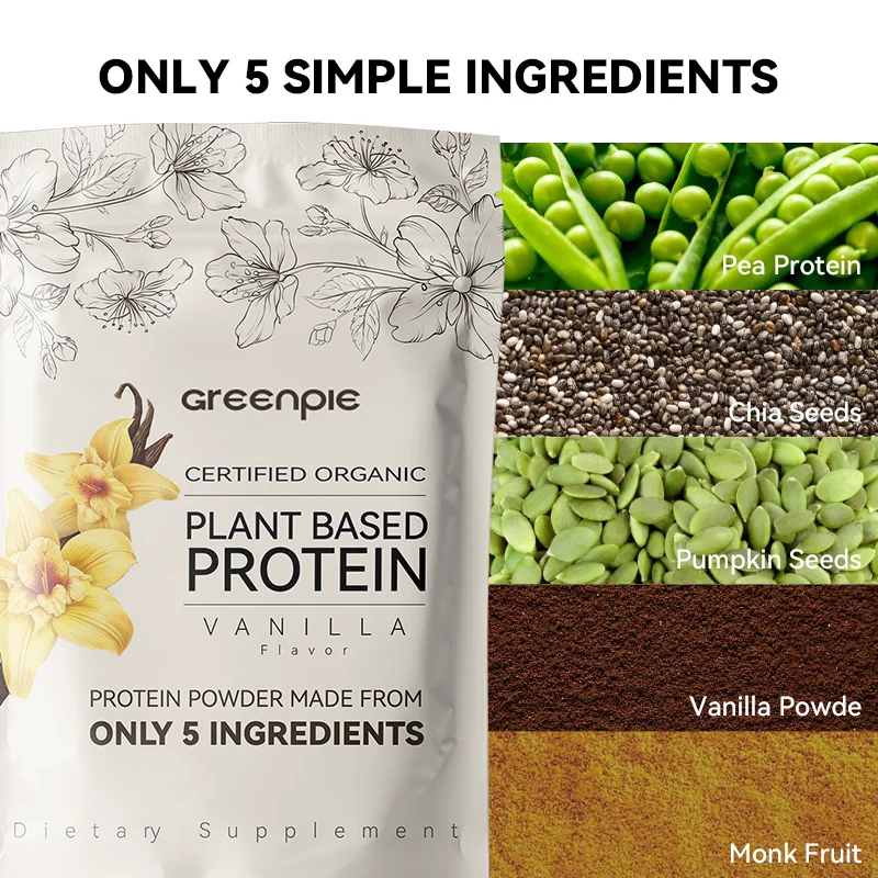 Greenpie Vegan No Allergens Pea Supplement Hydrolyzed Plant Protein Powder Plant Protein Peptide Powder