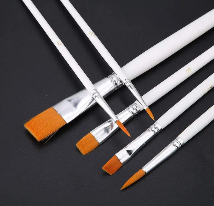 Art supplies wood paint brush pen drawing pen nylon hair paint brush set art craft flexible painting watercolor brush kit