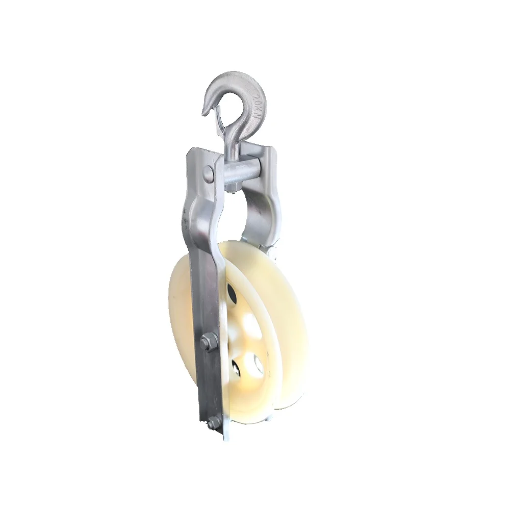 Single 150mm Diameter Cable Roller with Hook New Model DIY Grade Steel Nylon Wheel Customizable ODM OEM Support