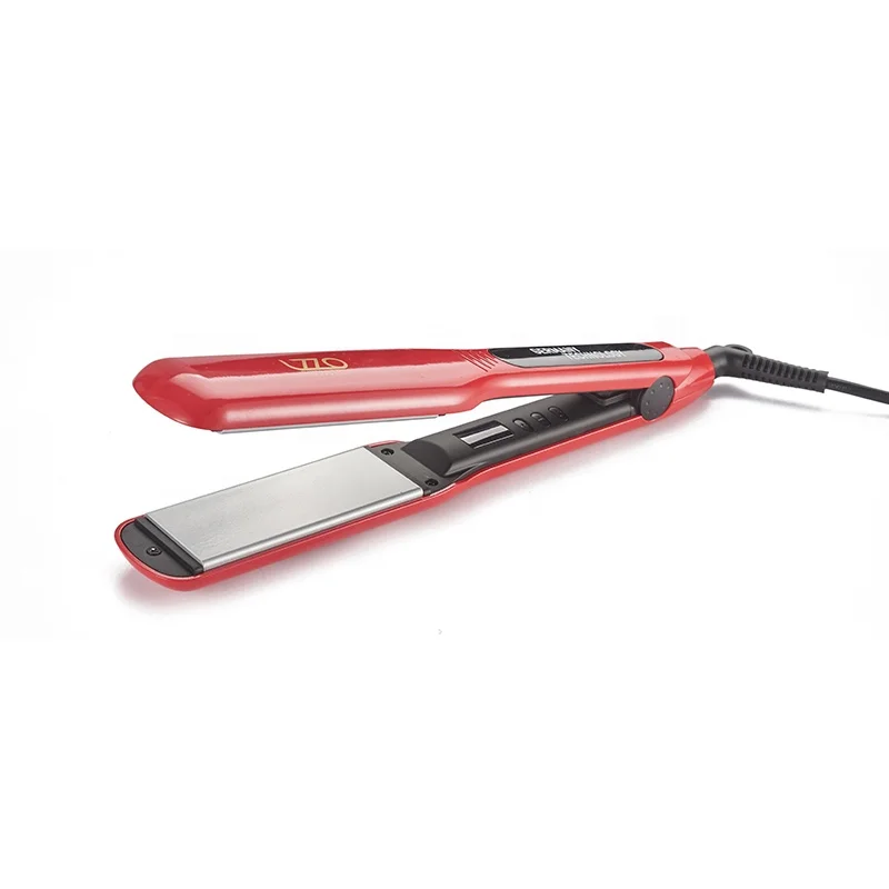 Professional Titanium Hair Straightener Fast and Wide Plate Electric Flat Iron Machine